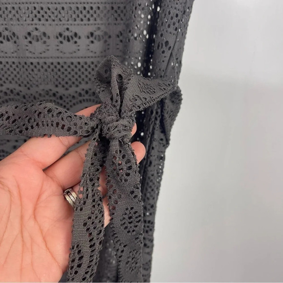 Merona Dark Grey Swim Suit Cover Up Dress Size Medium - Picture 6 of 6